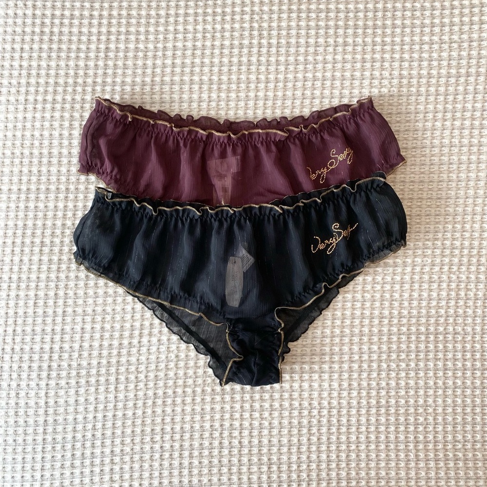 Victoria's Secret Burgundy and Black Panties